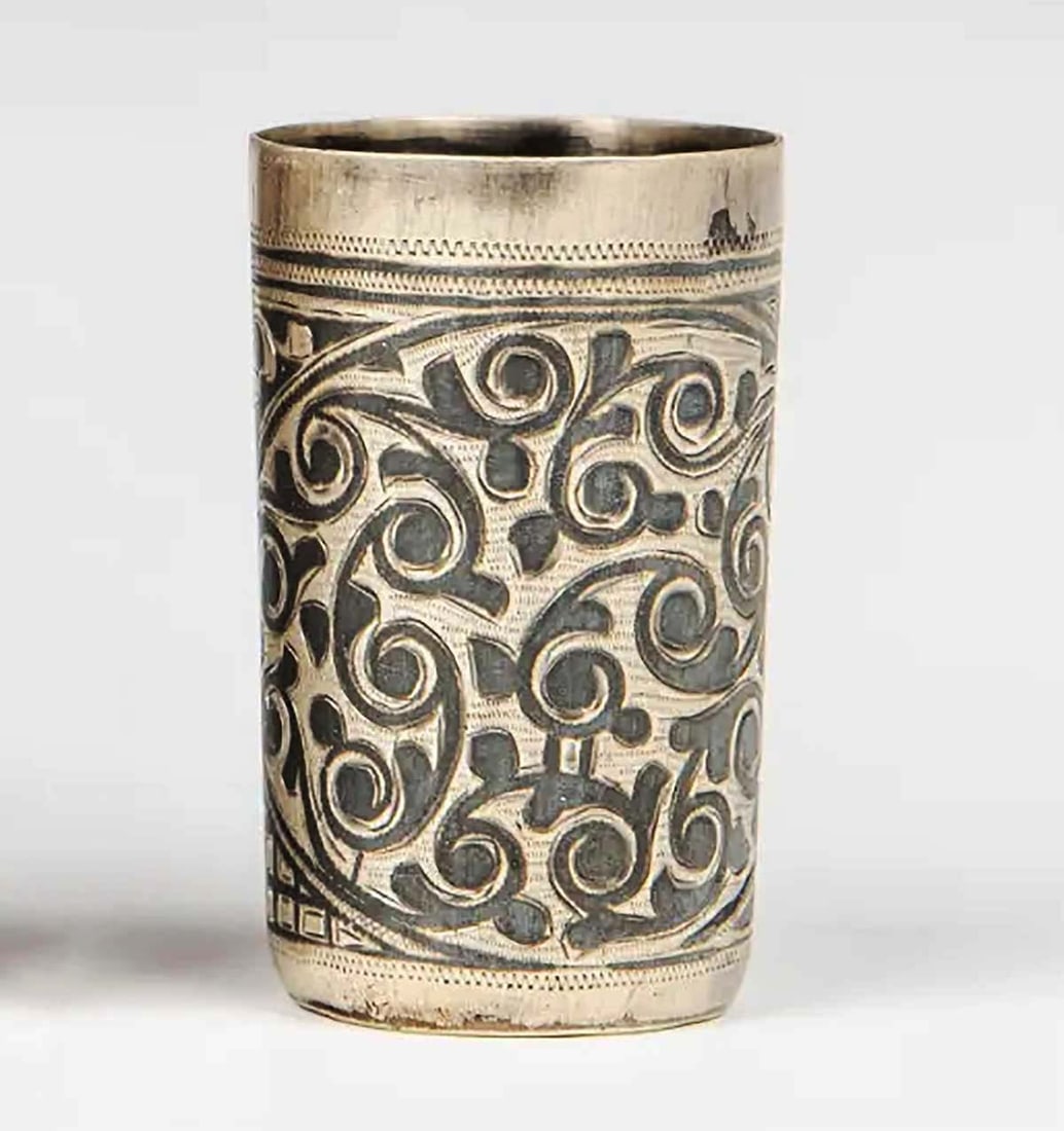 RUSSIAN NIELLO SILVER KIDDUSH BEAKER (1 of 14)