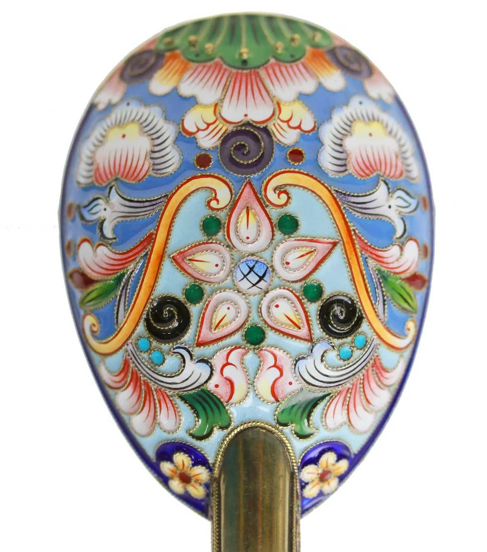 LARGE RUSSIAN SILVER SERVING SPOON, KOVSH - 3