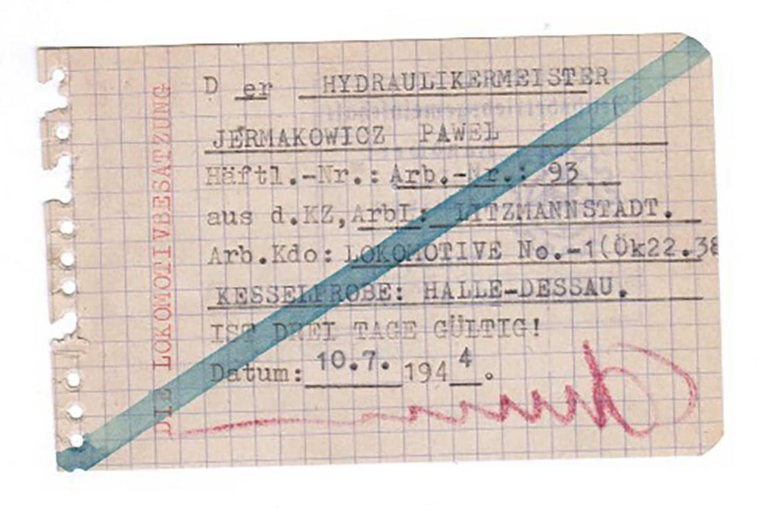 GERMAN WWII ORDER to WORK fr. LITZMANNSTADT, 1944 (1 of 10)