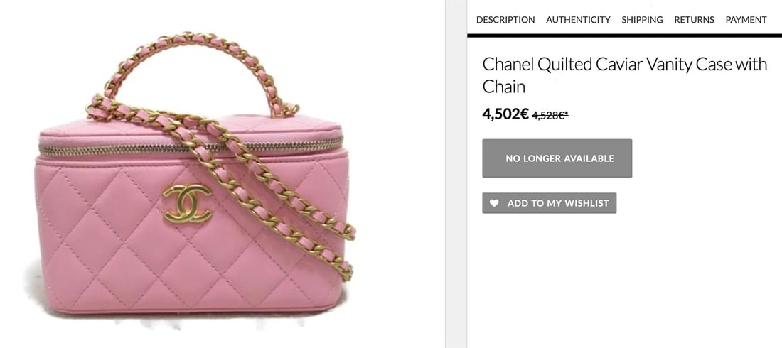 CHANEL SMALL CHARMING HANDLE VANITY CASE - 10