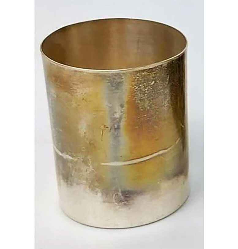 JEWISH SILVER KIDDUSH BEAKER, JUDAICA: Great Display Item! Price Reduced — Limited-Time Offer! JEWISH SILVER KIDDUSH BEAKER, JUDAICA This silver Kiddush or Shabbat cup will add a radiant splendor to your table on the Sabbath and holidays