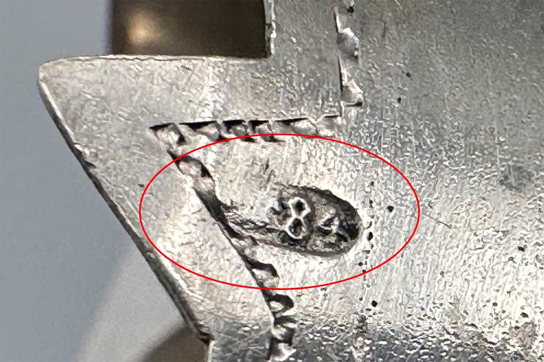 RUSSIAN SILVER NAPKIN RING, MARKED - 7