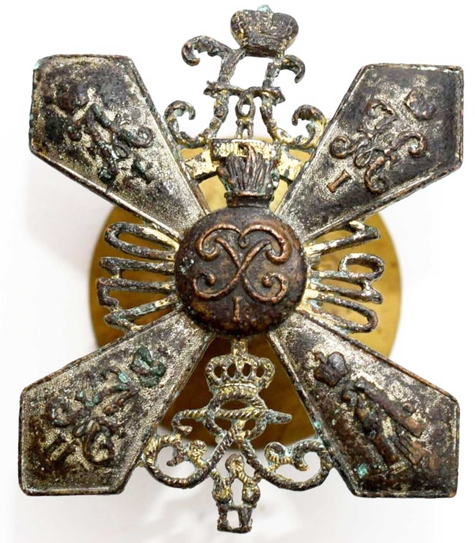 GRENADIER REGIMENT 3rd PERNOV RUSSIAN BADGE: Great Display Item! Price Reduced — Limited-Time Offer! RUSSIAN IMPERIAL BADGE of the 3rd PERNOV GRENADIER REGIMENT, 1910 Badge of the 3rd Pernov Grenadier Regiment of King Friedrich Wilhelm IV of P