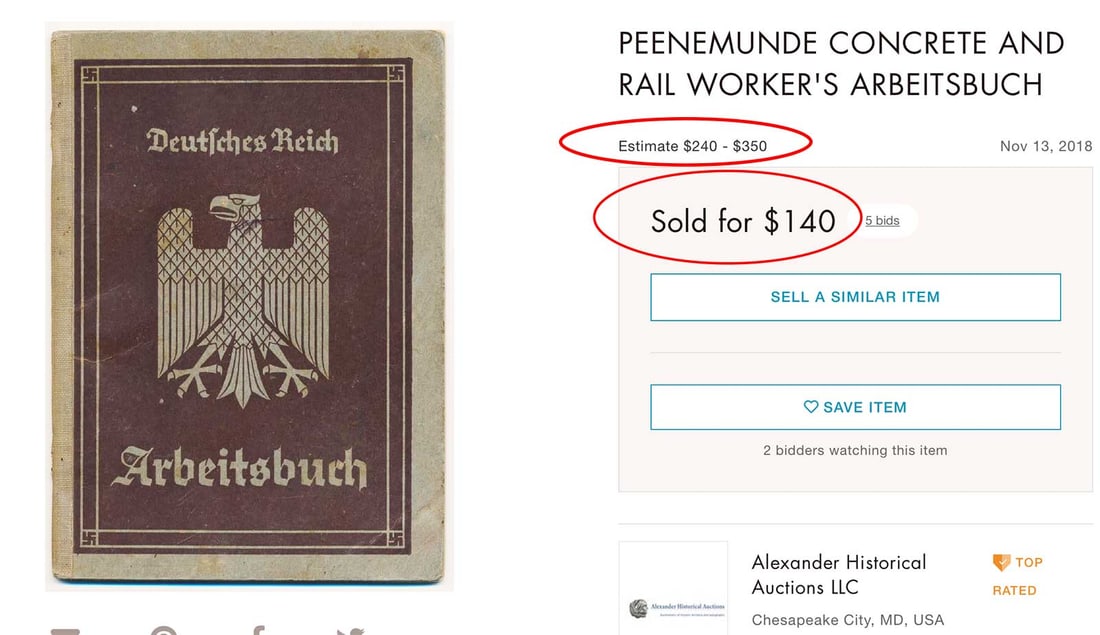 GERMAN WORKER BOOKLETS, ARBEITSBUCH - 11