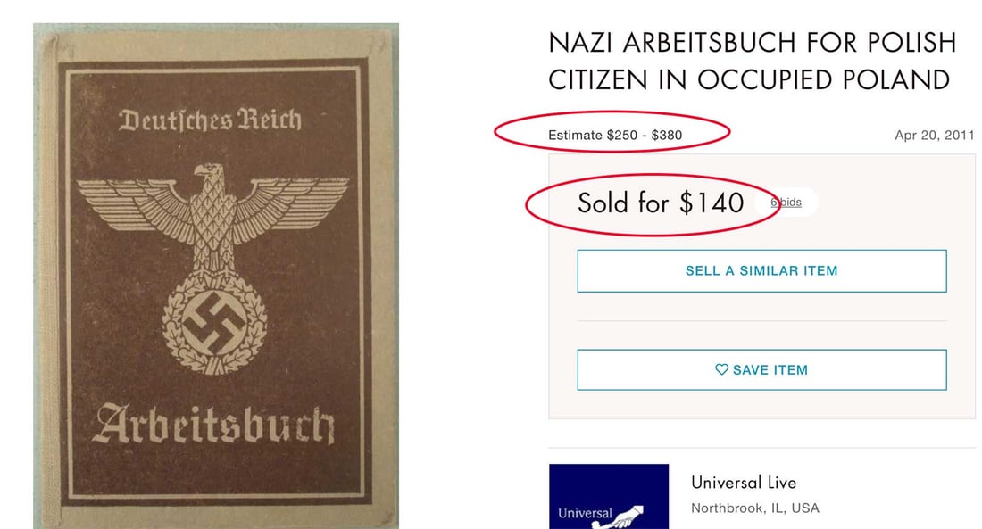 GERMAN WORKER BOOKLETS, ARBEITSBUCH - 12