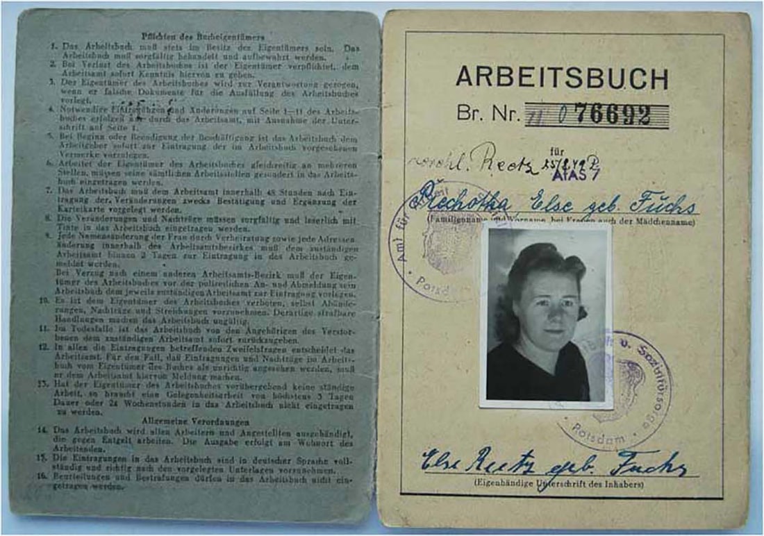 GERMAN WORKER BOOKLETS, ARBEITSBUCH - 2