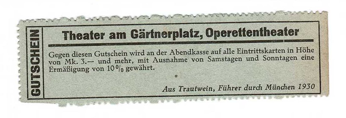 RARE GERMAN WWII THEATRE/OPERA TICKET: Great Display Piece! Price Reduced — Limited-Time Offer! RARE GERMAN WWII THEATRE/OPERA TICKET German WWII ticket to the theatre or opera. This ticket comes from an old collection and is suitable fo