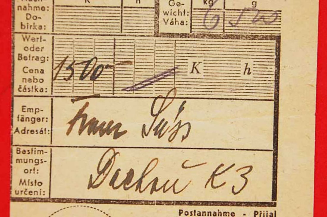 GERMAN WWII POSTAL RECEIPT from DACHAU, 1943: Great Display Piece! Price Reduced — Limited-Time Offer! RARE GERMAN WWII POSTAL RECEIPT from DACHAU CONCENTRATION CAMP, 1943 For your viewing is a rare German WWII postal receipt from Dachau Concen