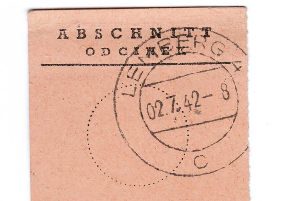 GERMAN WWII RECEIPT for PENSION PAYMENT, 1942 (1 of 12)