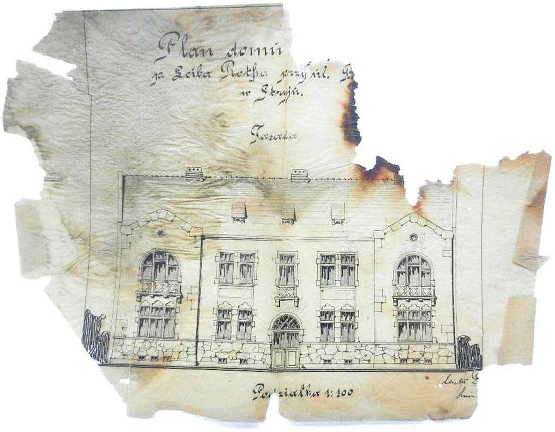 LARGE JEWISH WWII PLAN of HOUSE: Great Display Piece! Price Reduced — Limited-Time Offer! RARE LARGE JEWISH WWII PLAN of HOUSE for JEWS Large WWII plan of a house in Poland-Ukraine for Jews. Stryj is a city in Ukraine (formerly par