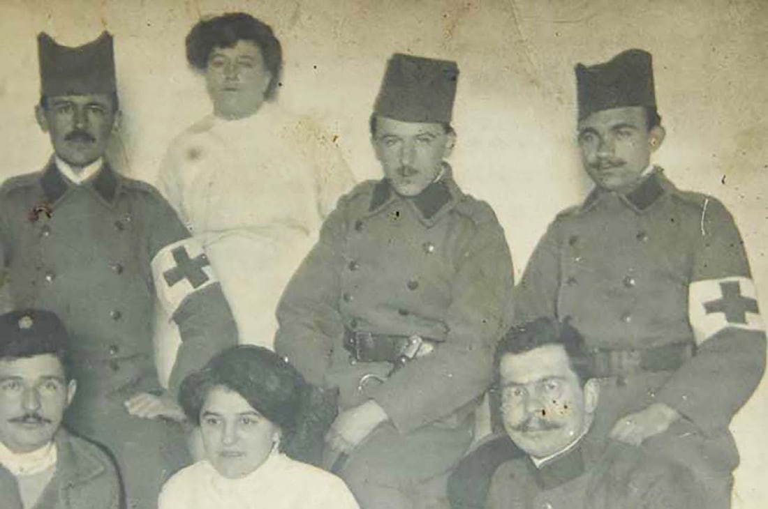 GERMAN WWI PHOTO w. MEDICAL ARMBAND: Great Display Item! Price Reduced — Limited-Time Offer! GERMAN WWI PHOTO with MEDICAL ARMBAND For your consideration is a German WWI photo featuring a medical armband. This item holds significant