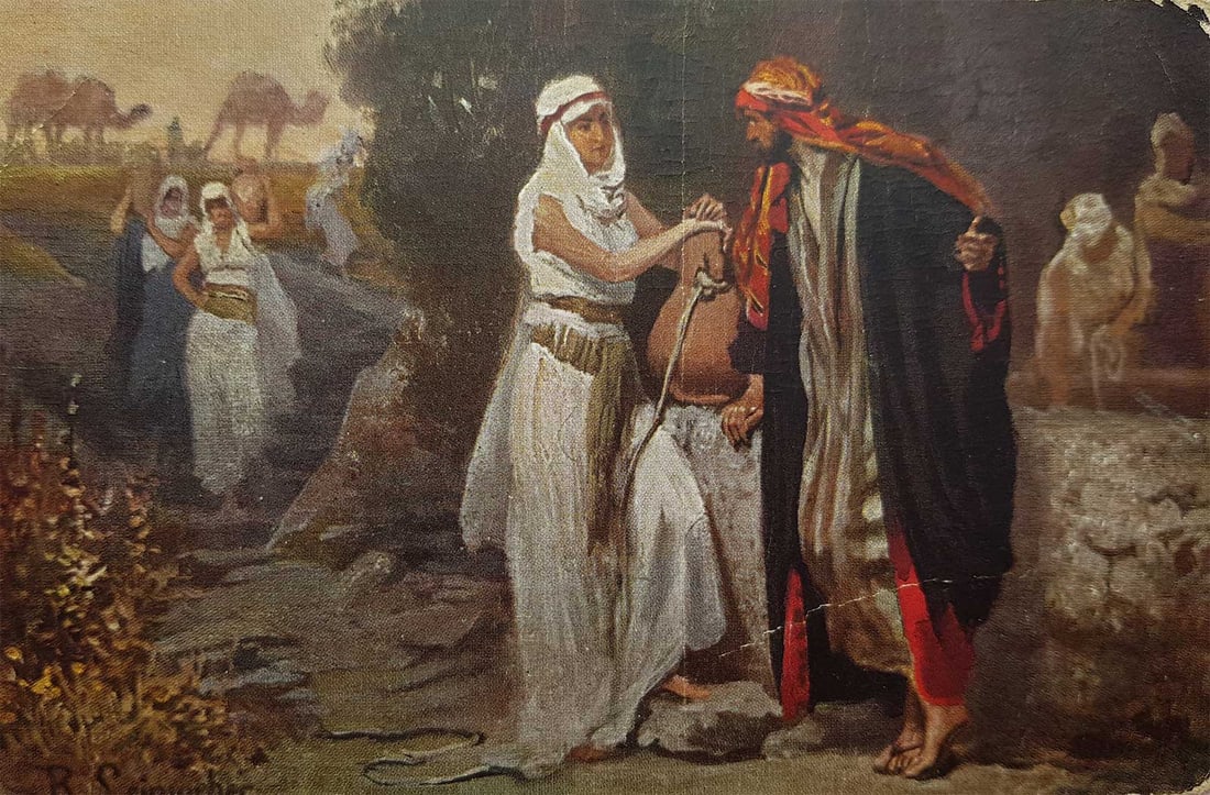 RARE pre WWII POSTCARD, BIBLE PLOT - 2