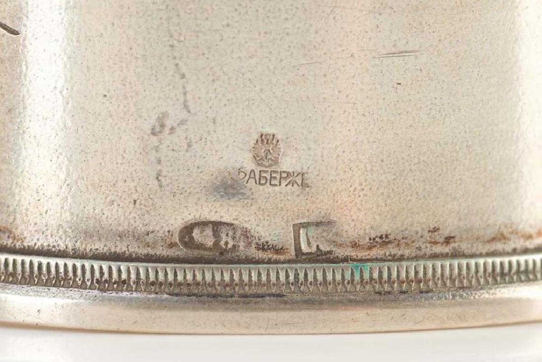 RUSSIAN SILVER NAPKIN RING, MARKED - 7