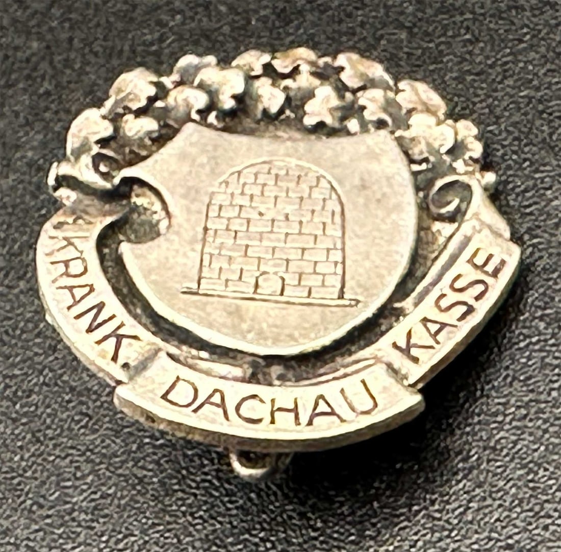 GERMAN WWII BADGE from DACHAU: Price Reduced — Limited-Time Offer! GERMAN WWII BADGE from DACHAU For your viewimg is a rare German WWII badge from Dachau. On the back of the badge are: 'DESCHLER' and 'MUNCHEN 6'. PROVENANCE: 1. P