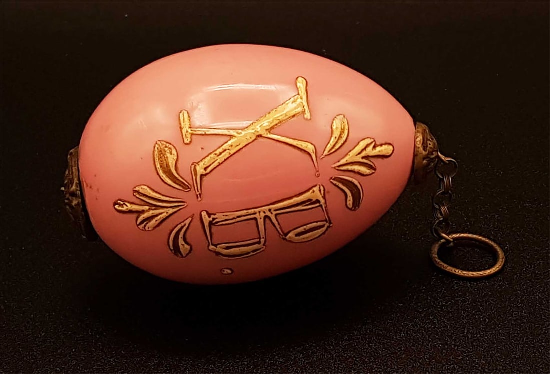 PINK RUSSIAN PORCELAIN EASTER EGG - 6