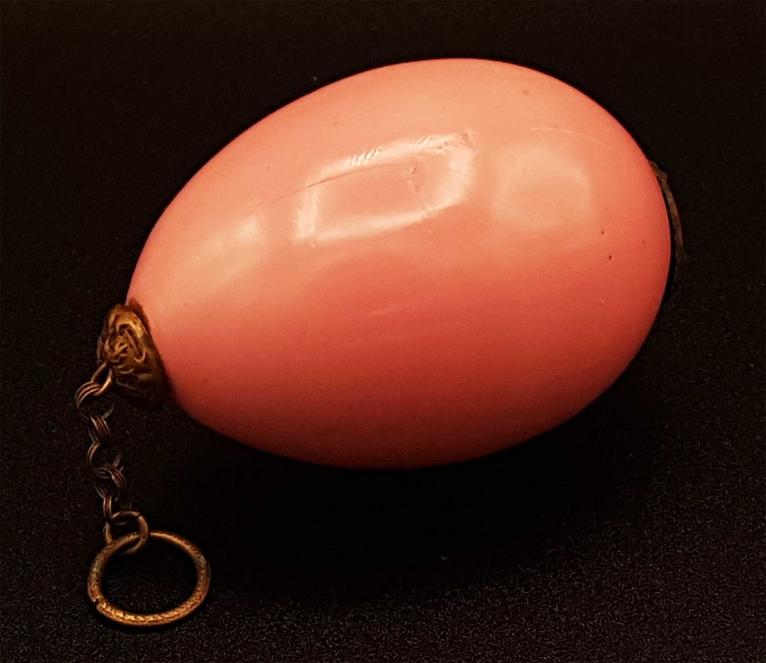 PINK RUSSIAN PORCELAIN EASTER EGG - 7