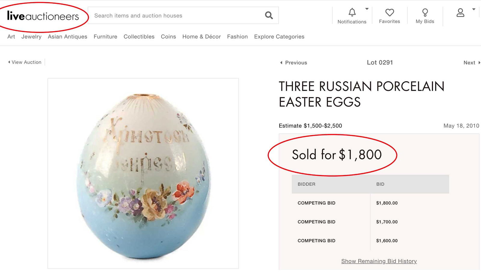 LARGE RUSSIAN PORCELAIN EASTER EGG - 10