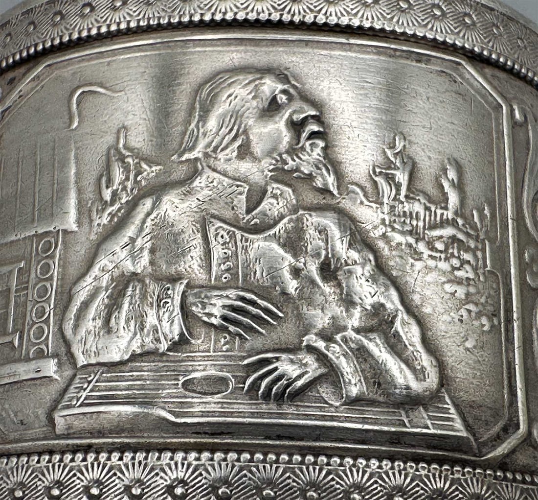 RUSSIAN SILVER NAPKIN RING, MARKED - 5