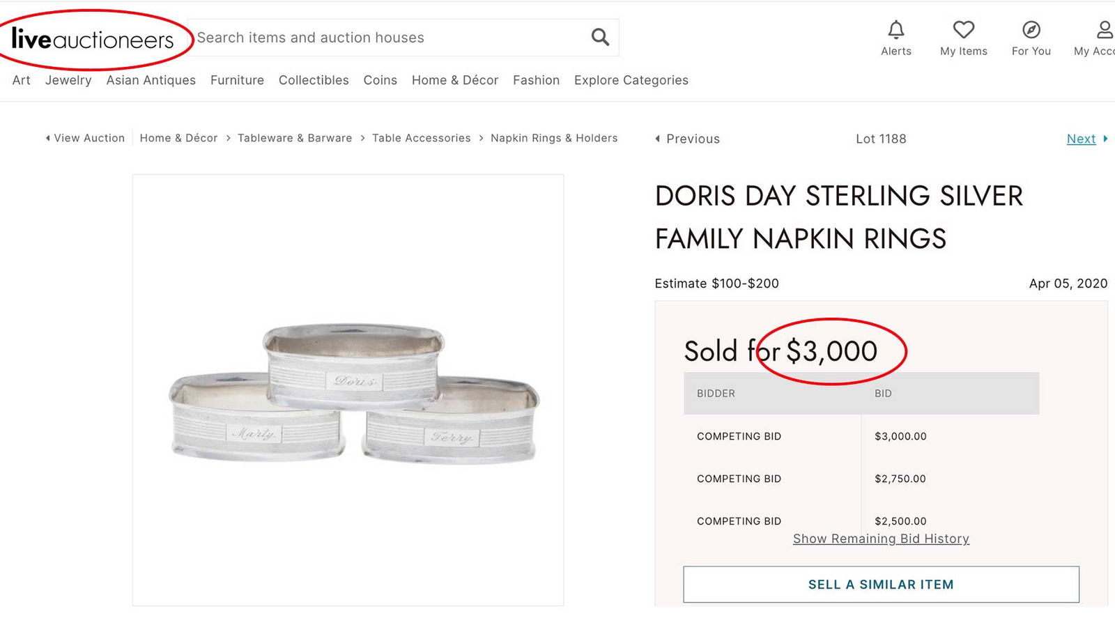 RUSSIAN SILVER NAPKIN RING, MARKED - 9