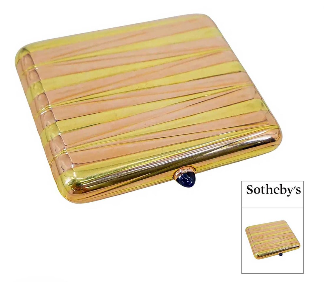 FABERGE - GOLD RUSSIAN CIGARETTE CASE fr. SOTHEBY's (1 of 12)