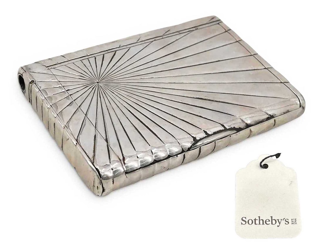 RUSSIAN SILVER CIGARETTE CASE fr. SOTHEBY's (1 of 14)