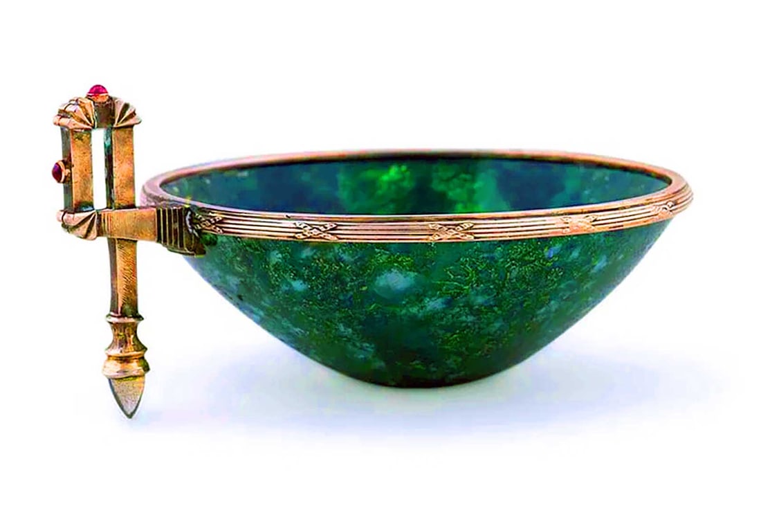 FABERGE - SILVER & AGATE CHARKA CUP (1 of 13)