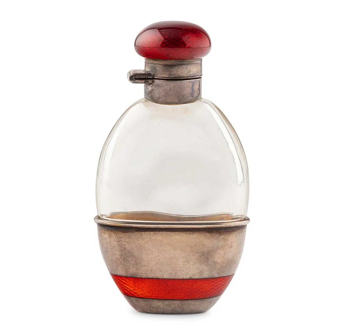 RUSSIAN GUILLOCHÉ ENAMEL PERFUME BOTTLE (1 of 10)
