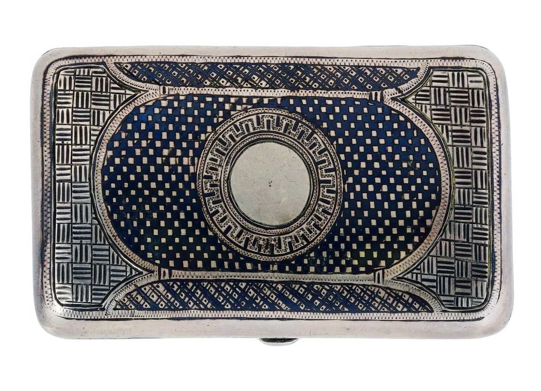 RUSSIAN SILVER SNUFF BOX, 1889 - 2