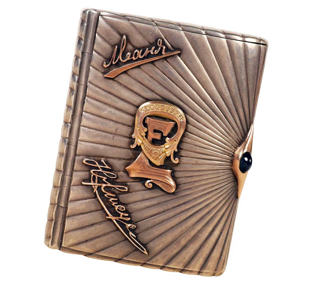 RUSSIAN SILVER & GOLD CIGARETTE CASE: Price Reduced — Limited-Time Offer! Pay in Installments—up to SIX months! RARE RUSSIAN IMPERIAL SILVER and GOLD CIGARETTE CASE For your viewing pleasure, we present an antique Russian silver cigar