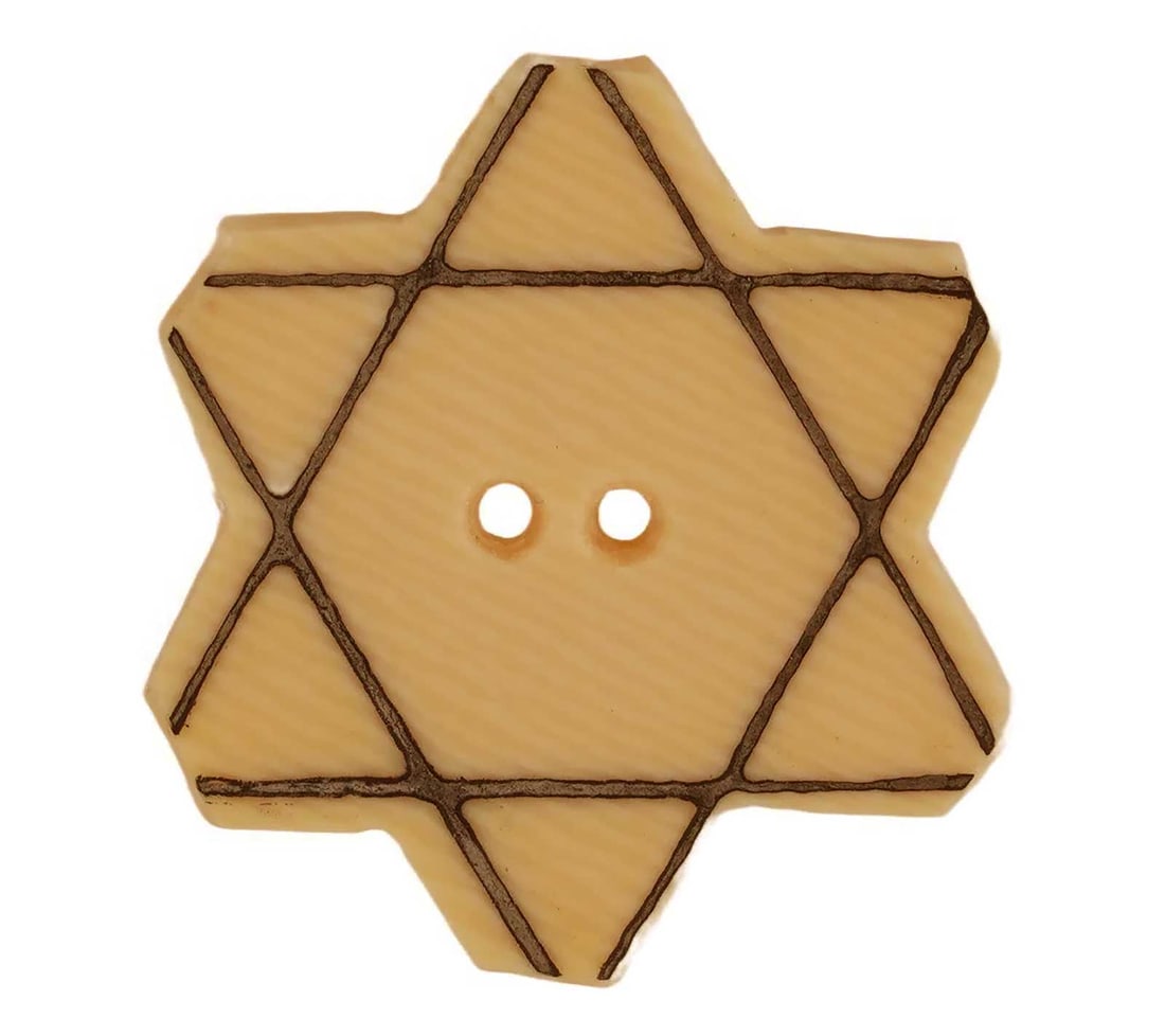 JEWISH WWII STAR of DAVID fr. BULGARIAn GHETTO: Price Reduced — Limited-Time Offer! Pay in Installments—up to SIX months! EXTREMELY RARE JEWISH WWII STAR of DAVID from a BULGARIAn GHETTO For your consideration is an extremely rare WWII-era Jewi