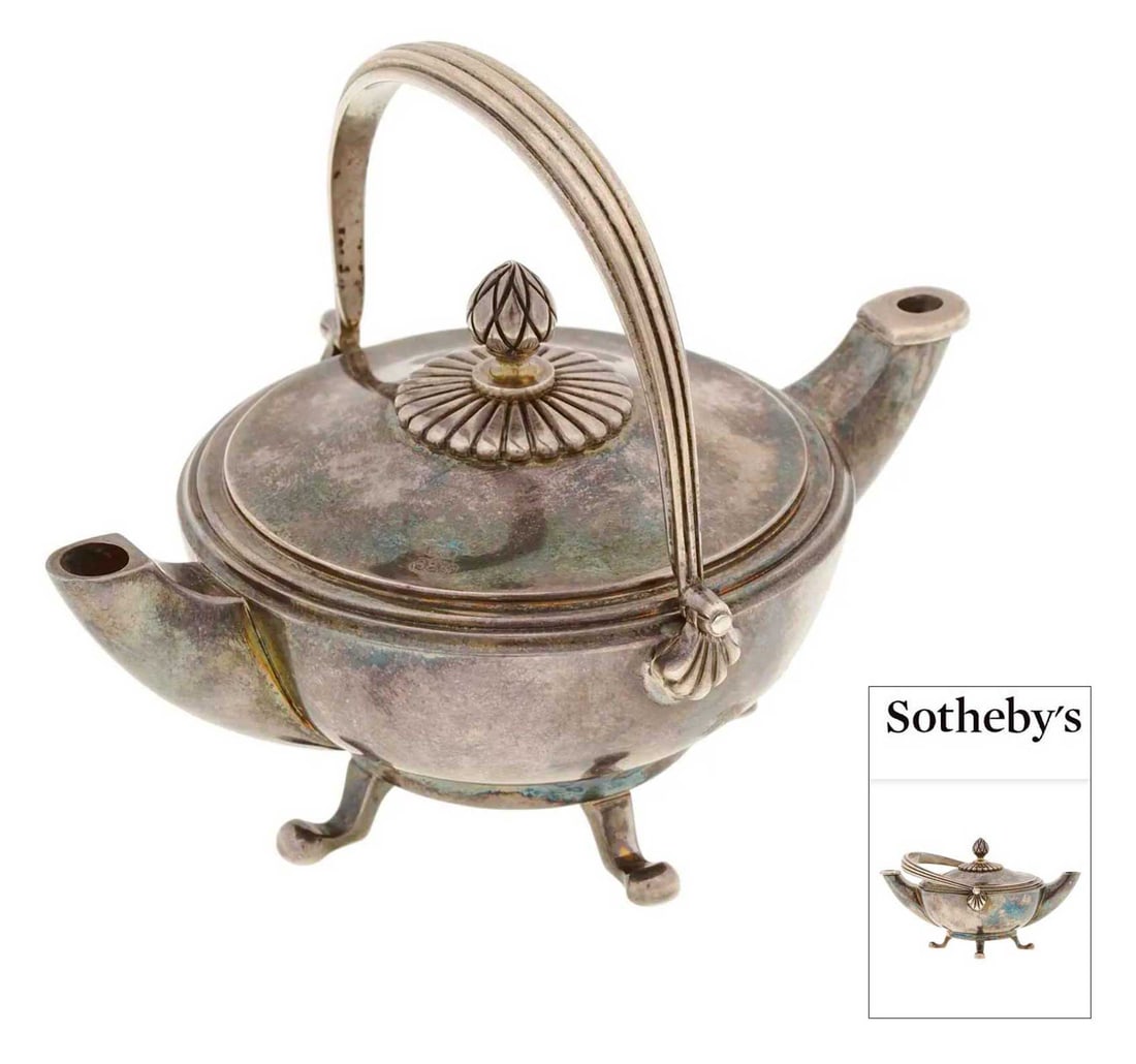 FABERGE - RUSSIAN SILVER SMOKER'S COMPANION 1895 FROM SOTHEBY'S WITH PINECONE FINIAL (1 of 12)