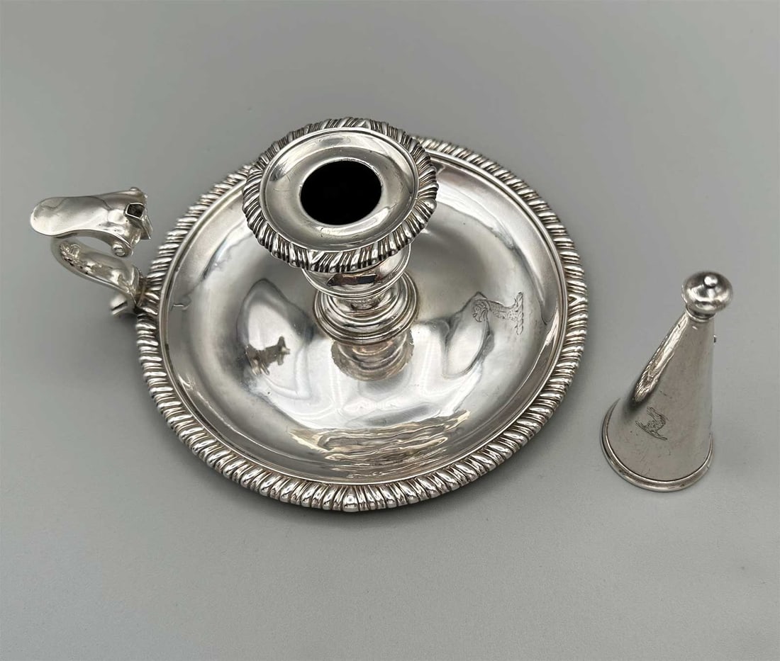 PAUL STORR – GEORGE IV SILVER CHAMBERSTICK, LONDON, 1823 (1 of 19)