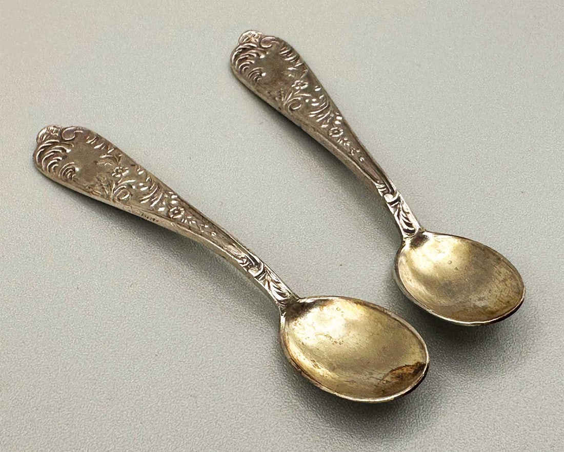 IVAN KHLEBNIKOV - RUSSIAN IMPERIAL SILVER TWO SPOONS FROM THE 19TH CENTURY (1 of 7)