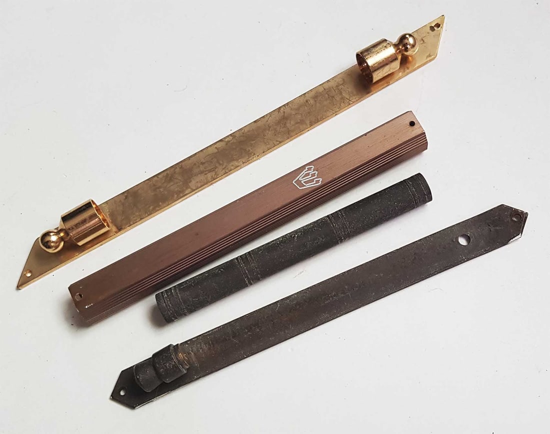 RARE JEWISH ANTIQUE MEZUZAH CASES (1 of 6)