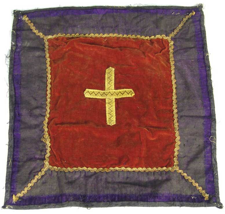 RUSSIAN IMPERIAL EMBROIDERED CHALICE COVER MILITARY REGIMENT 1880-1895 (1 of 10)