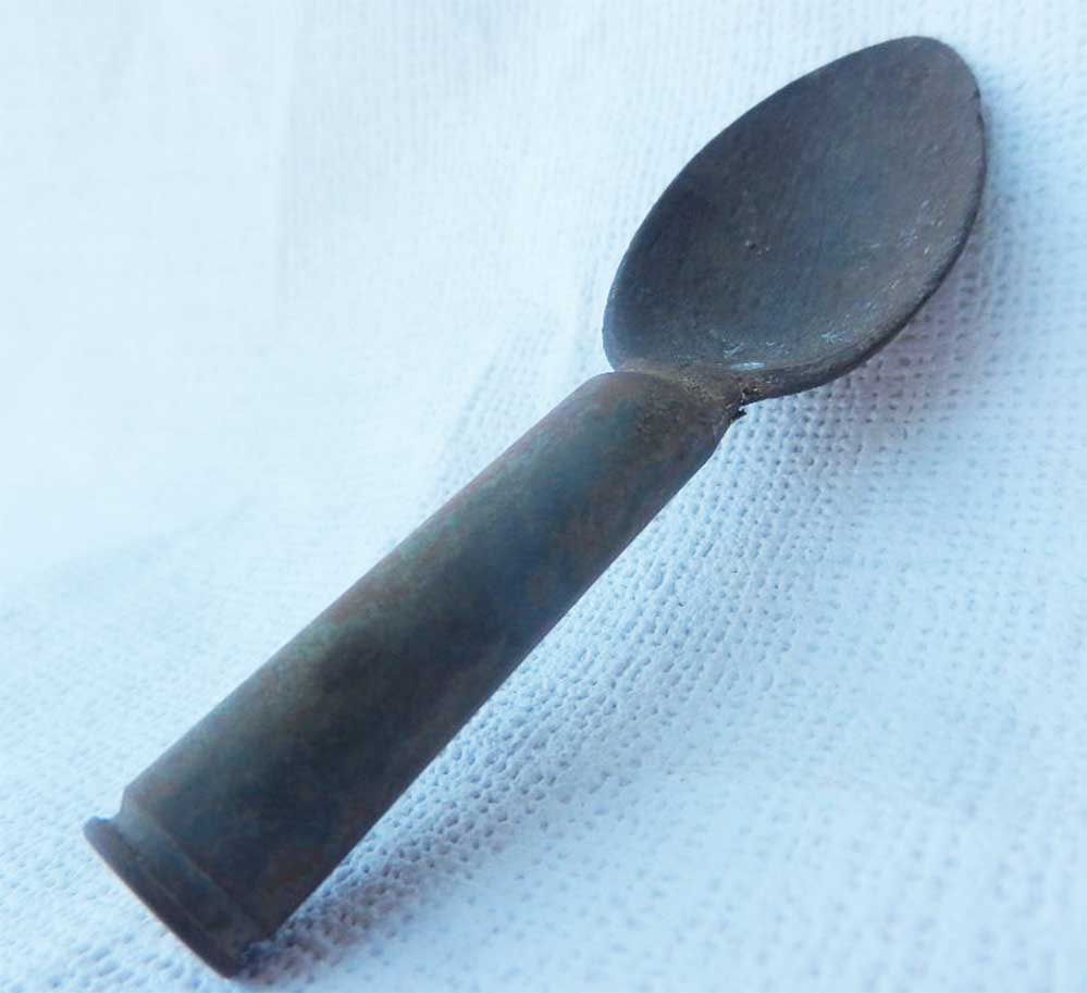 RARE GERMAN WWI 1916-1917 SHELL CARTRIDGE SPOON TRENCH ART IMPERIAL MILITARY ARTIFACT (1 of 12)