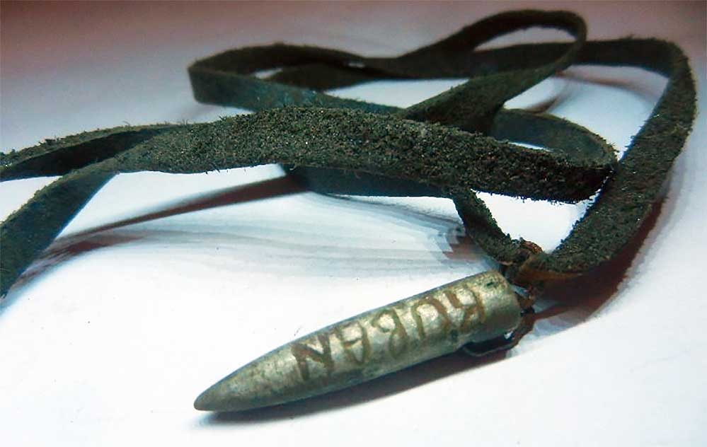EXTREMELY RARE GERMAN WWII KUBAN 1943 AMULET BULLET EASTERN FRONT TRENCH ART ARTIFACT (1 of 10)