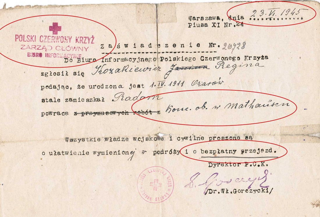 EXTREMELY RARE POLISH WWII ID CARD FOR FORMER MAUTHAUSEN CONCENTRATION CAMP PRISONER: No Reserve! Limited-Time Price Reduction! EXTREMELY RARE POLISH WWII ID CARD FOR FORMER MAUTHAUSEN CONCENTRATION CAMP PRISONER Presented is an extremely rare Polish identification document issued to a