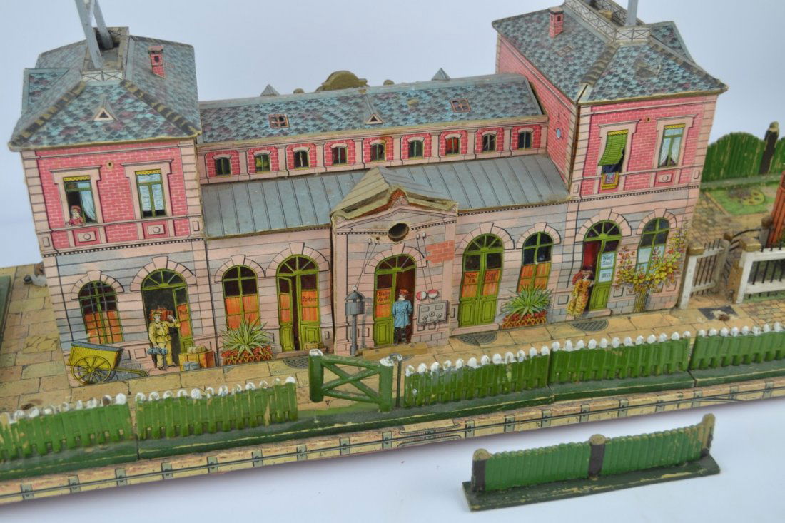 German Wooden and Paper Litho Train Station 1909 (1 of 10)