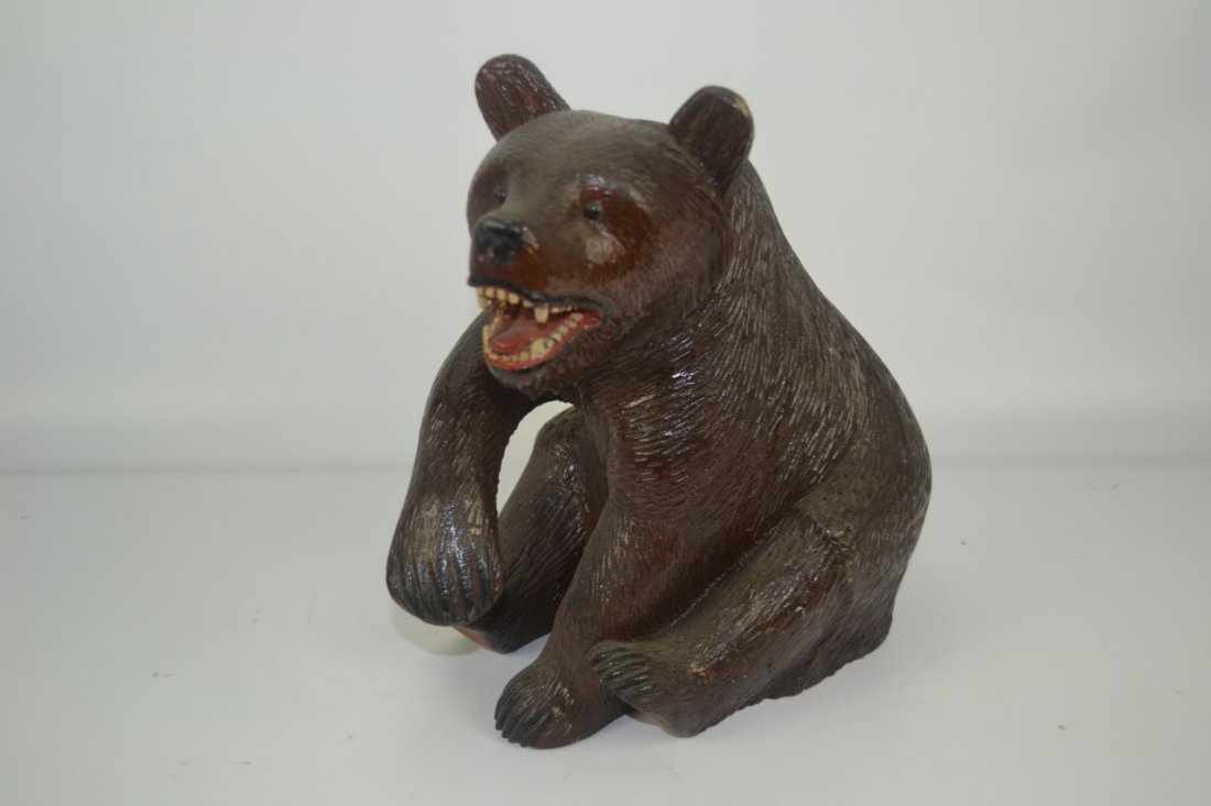Carved German Black Forest Bear- 12" tall (1 of 3)