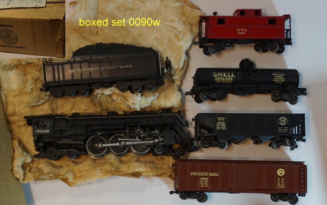 Lionel 0090w 2 rail Hudson  boxed freight set! c8 wrap (1 of 4)