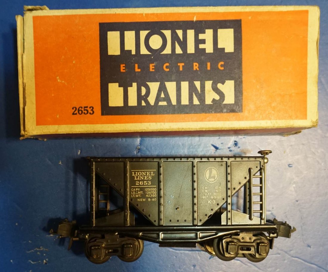 lionel 2653 rubber stamped hopper boxed: beautiful hopper c8. box is c6 minus an end flpSHIPPING IN LOWER 48 IS $15 We ship in house by professionals.
