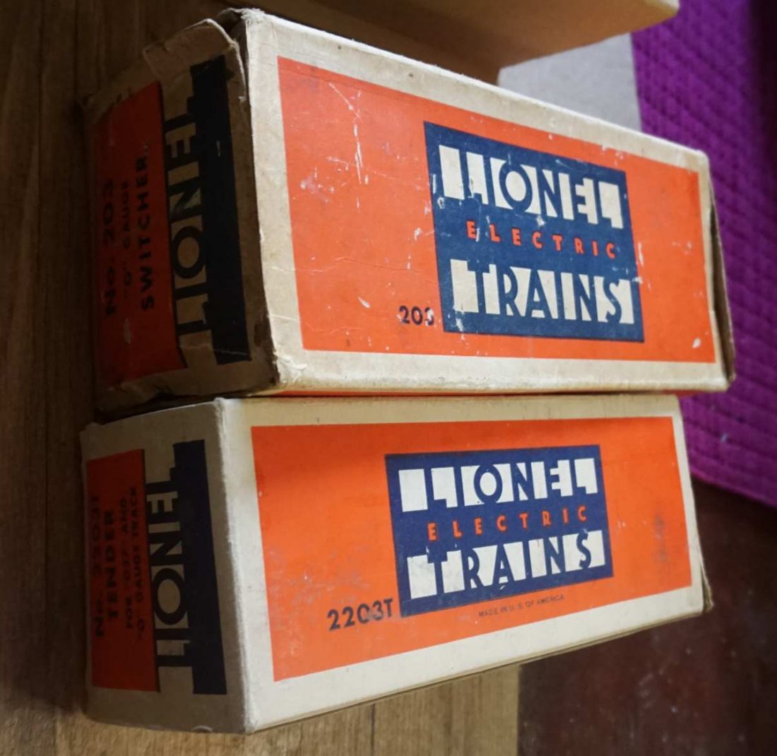 lionel 203 lco and tender boxes ca 1940 (1 of 2)