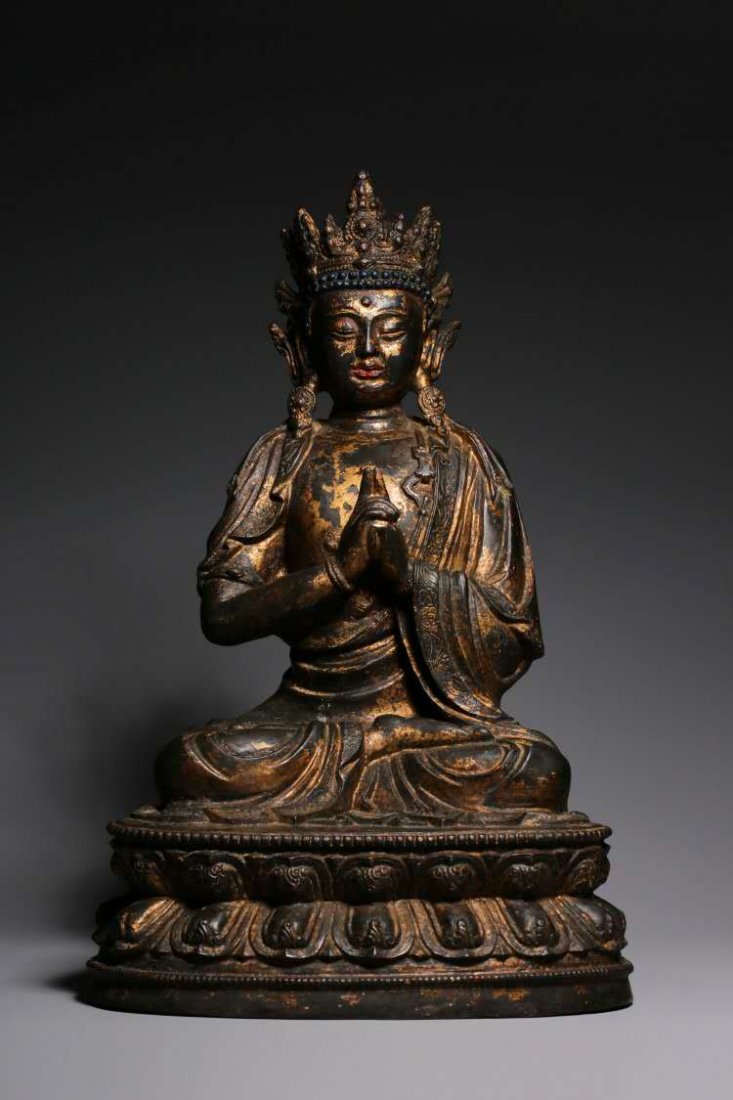 Chinese Qing Dynasty Bronze Buddha (1 of 8)