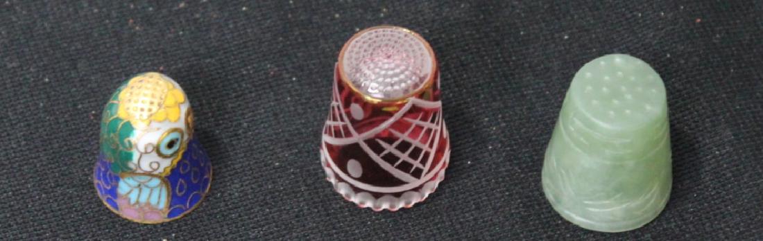 2 Glass & 1 Enamel Thimble (1 of 7)