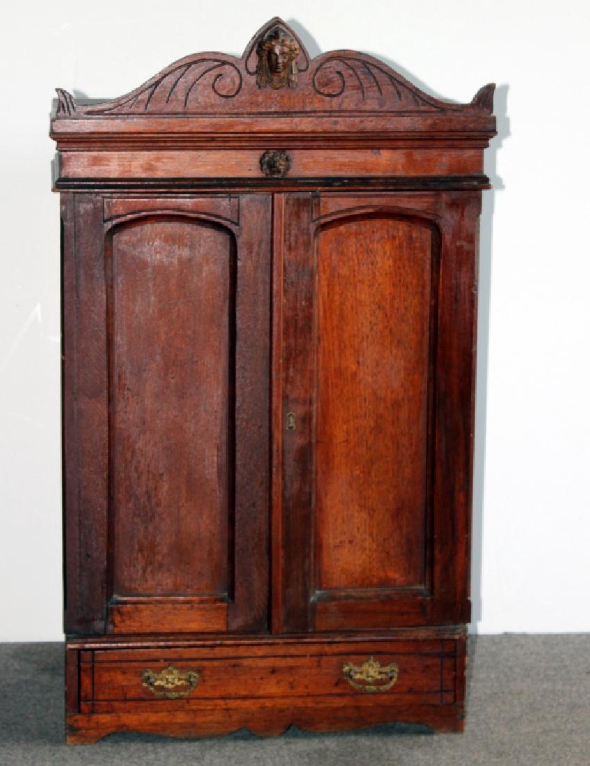 Victorian Wood Two Door Cabinet / Salesman Sample (1 of 5)