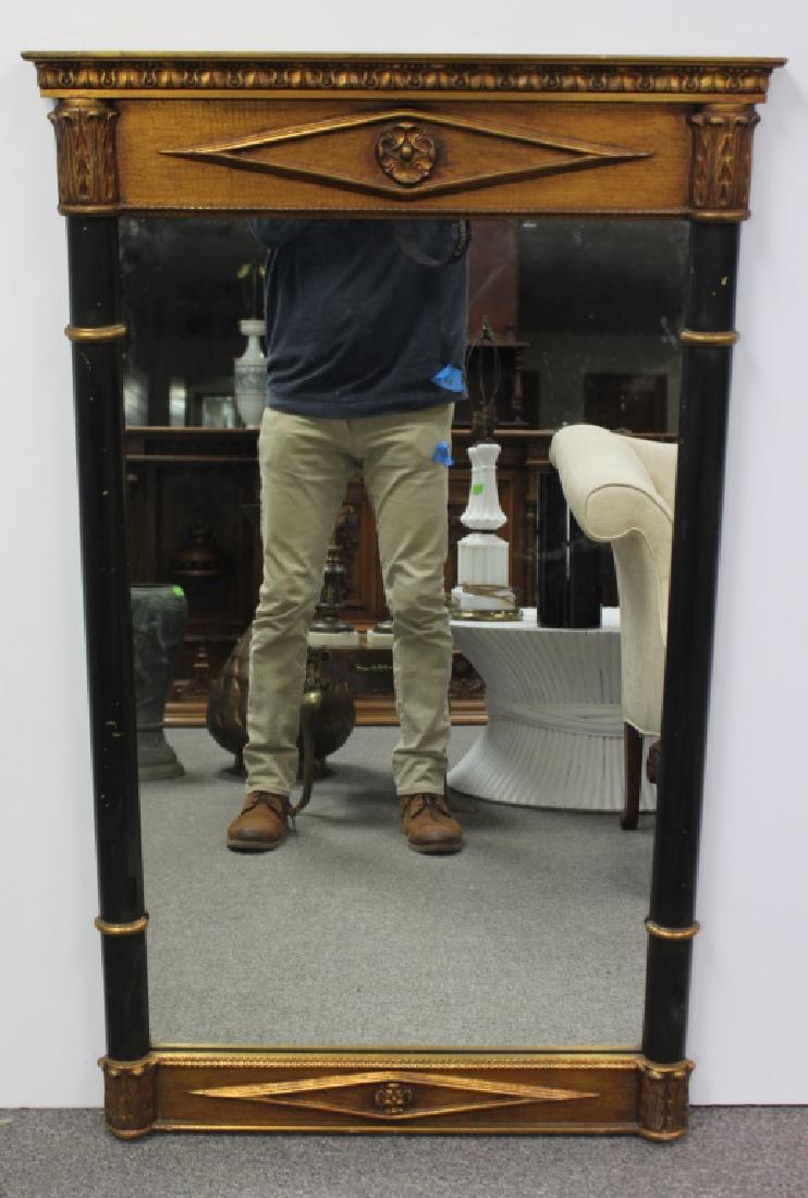 Hand Painted Federal Style Mirror 20th C.: 45H x 25W in. Condition: Some scratches to paint.