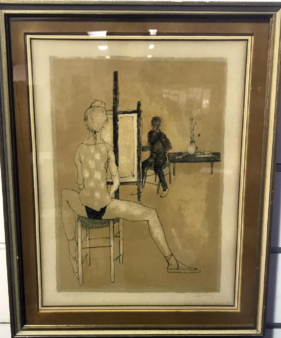 Artist: Jean Leon Jansen (French/American 1920): Lithograph on paper, pencil signed and numbered, edition 25/160. 18H x 14W, site 22H x 18W in. Condition: Very Good