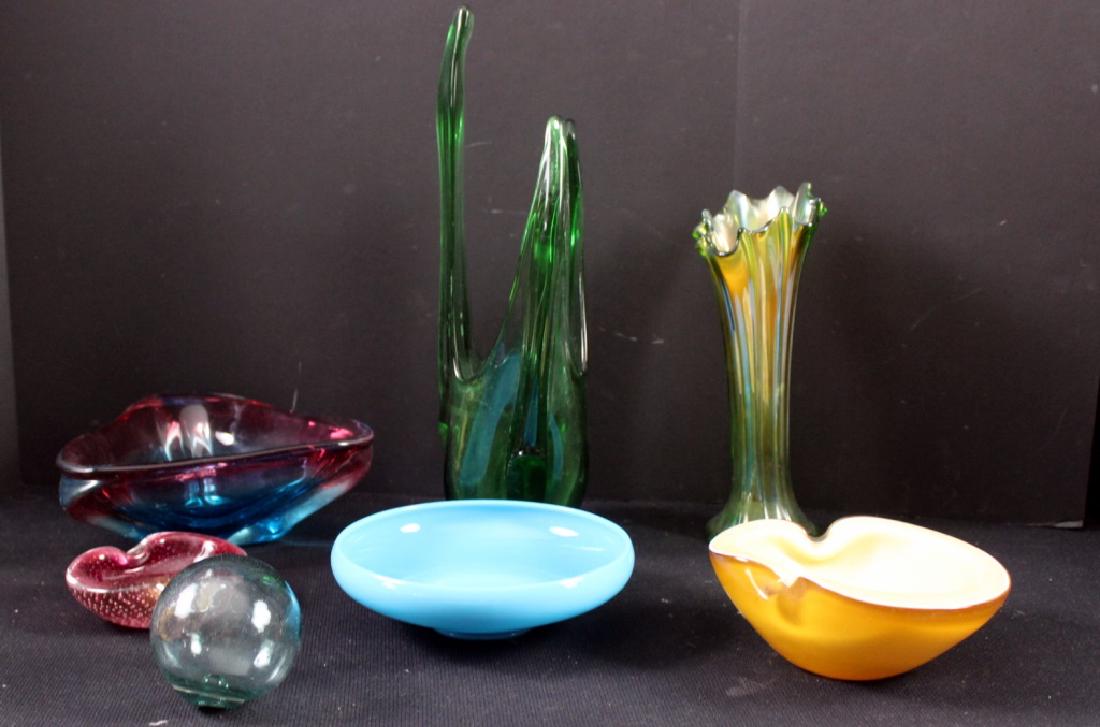 Art Glass Czech Vintage Vases & Bowls (7) (1 of 7)