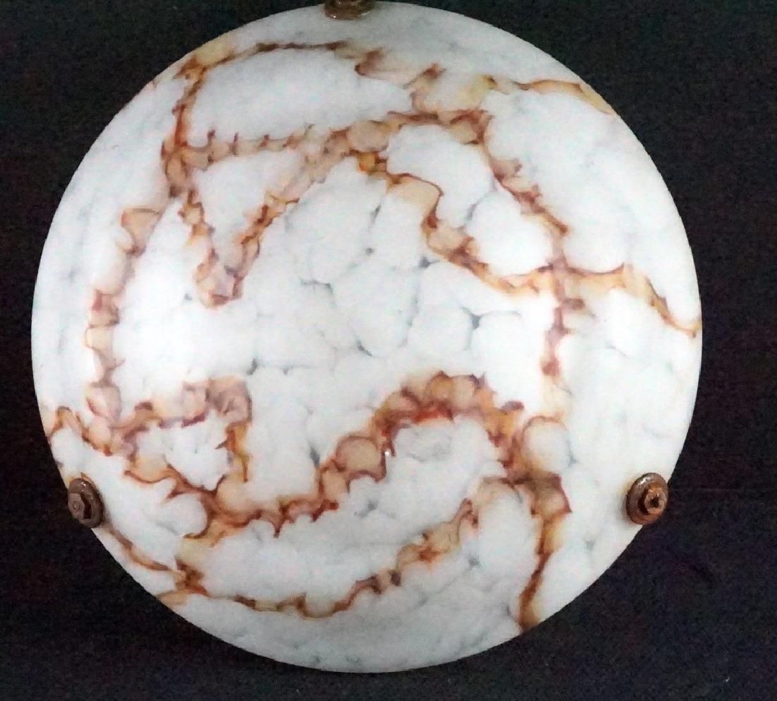 Art Deco Czech Art Glass Hanging Shade 3 Chain (1 of 3)